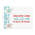 Luau Party Invitations postcards