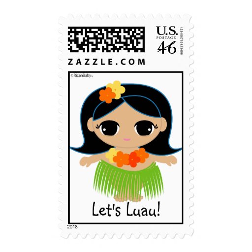 LUAU party stamp