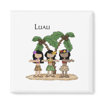 Luau Trio Refrigerator Magnets