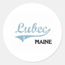 Lubec Maine City Classic Round Sticker
