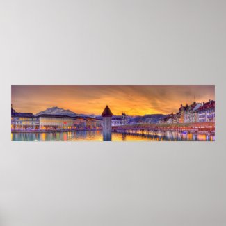 Lucerne Switzerland HDR Panoramic photography Posters