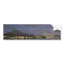 Lucerne Switzerland Night Scene with Mount Pilatus Bumper Sticker