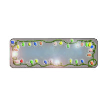 luces de navidad etiqueta de remite