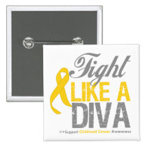 Lucha como un cáncer de la niñez de la diva pins