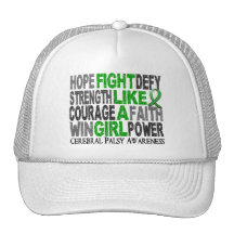 Lucha como una parálisis cerebral 23,3 del chica gorros bordados