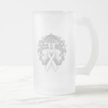 Lucha del cáncer de pulmón como un chica Fleurish Taza De Café