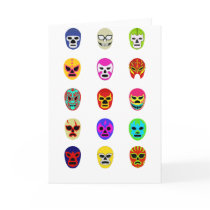 Lucha Libre Mask Mexican Wrestling Greeting Cards