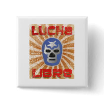 Lucha Libre Mexican Wrestling Pinback Button
