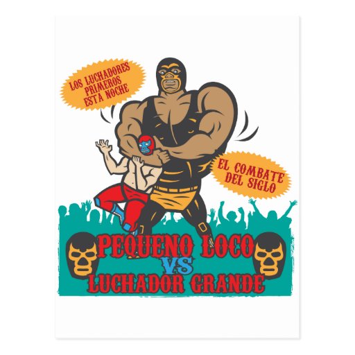 Luchador Noche Post Card