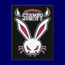Luci the grumpy stompy postcard postcards