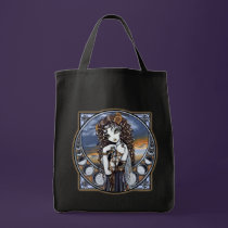 "Lucia" Gothic Flower Moon Fairy Art Canvas Bag bags