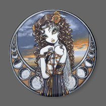"Lucia" Gothic Flower Moon Fairy Art Magnet