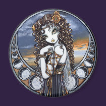 "Lucia" Gothic Flower Moon Fairy Art Magnet magnets