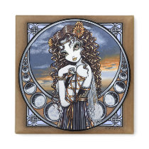 "Lucia" Gothic Flower Moon Fairy Art Magnet by mykajelina "Lucia" Gothic Flower Moon Fairy Art Magnet