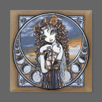 "Lucia" Gothic Flower Moon Fairy Art Magnet