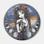 "Lucia" Gothic Flower Moon Fairy Art Magnet