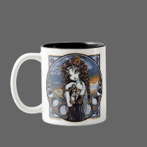 "Lucia" Gothic Flower Moon Fairy Art Mug