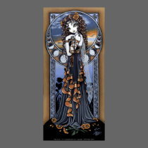 "Lucia" Gothic Flower Moon Fairy Art Poster posters