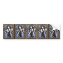 "Lucia" Gothic Flower Moon Fairy Art Stickers Bumper Sticker