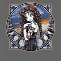 "Lucia" Gothic Flower Moon Fairy Art Top t-shirts