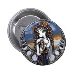 "Lucia" Gothic Flower Moon Fairy Pinback Button