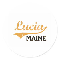 Lucia Maine Classic Round Stickers