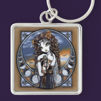 "Lucia" Moon Phase Fairy Art Keychain