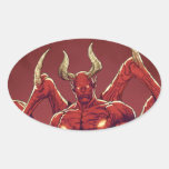 Lucifer the Devil, the Prince of Darkness, Satan Oval Sticker
