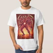 lucifer,devil,prince of darkness,satan,al rio,thomas mason,art,drawing,hell, T-shirt/trøje med brugerdefineret grafisk design
