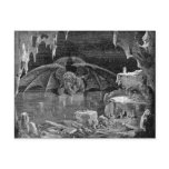 Lucifer Vintage Woodcut Engraving postcard
