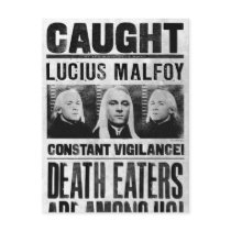 Lucius Malfoy Wanted Poster Postcards