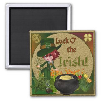 Luck O' the Irish Leprechaun magnet