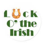 Luck o the irish stickers