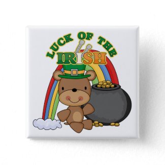 Luck of the Irish Bear T-shirts and Gifts button