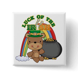 Luck of the Irish Bear T-shirts and Gifts button