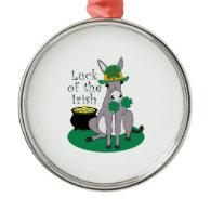 Luck of the Irish Donkey Christmas Tree Ornaments