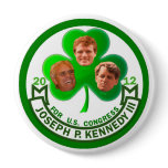 Luck of the Irish: Joe Kennedy 3rd for Congress Pinback Buttons