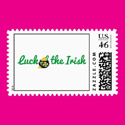 Luck of the Irish Postage Stamps Zazzle_stamp