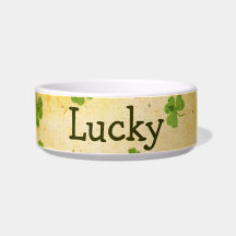 Luck of the Irish Setter .Shamrocks for your pet! Cat Bowl