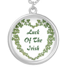 Luck of the Irish Shamrock Heart Necklace