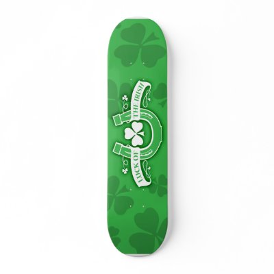 Luck of the Irish Skateboard Decks by cavanaughdesigns