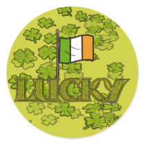 Luck of the Irish Round Stickers