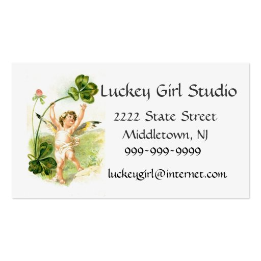 Luckey Girl Studio Business Card (front side)
