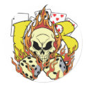 Lucky 13 Dice and Skull stickers