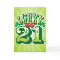 Lucky 21 Birthday Card