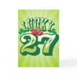 Lucky 27 Birthday Card