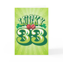 Lucky 33 Birthday Card