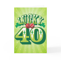 Lucky 40 Birthday Card