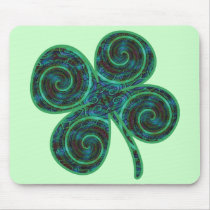 Lucky 4 Leaf Clover mousepads