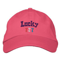 Lucky 777 Embroidered Hat embroidered hats by imperfectiomism Lucky 777 Embroidered Hat embroidered hats